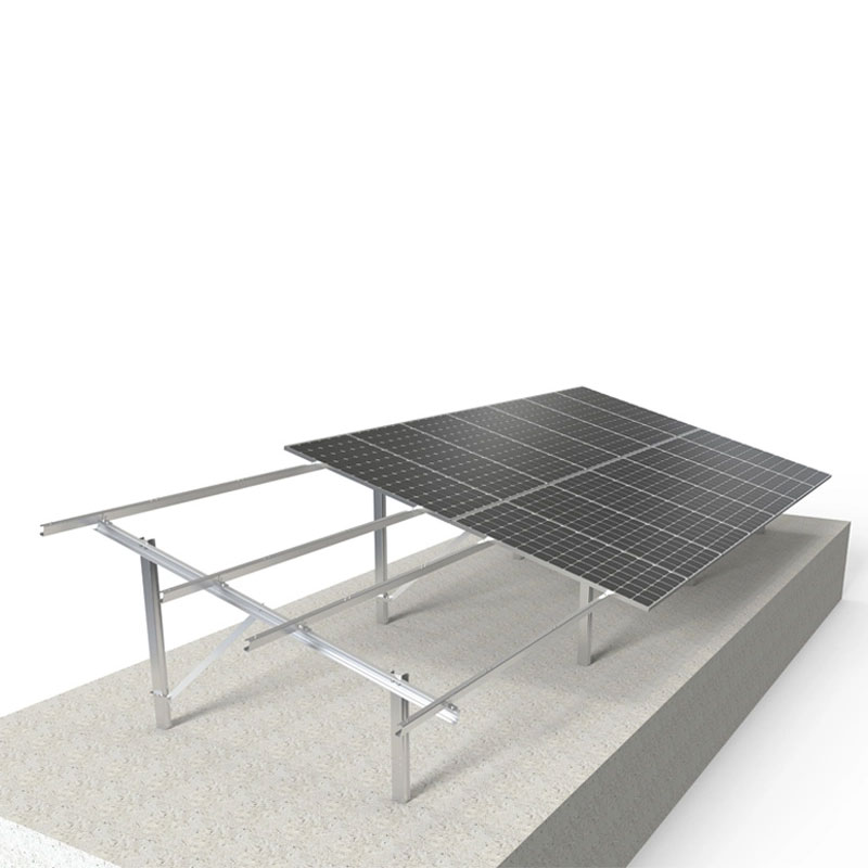 Solcellsfäste med dubbla pelare